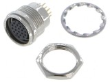 Conector circular soclu pt. montare pe panou