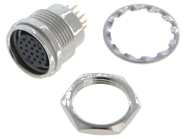 Conector circular soclu pt. montare pe panou