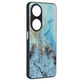 Husa pentru honor x7b / x7b 5g / 90 smart, tech glass, glaze, blue ocean