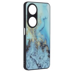 Husa pentru honor x7b / x7b 5g / 90 smart, tech glass, glaze, blue ocean foto