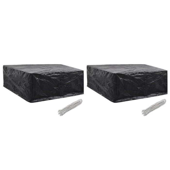 vidaXL Huse mobilier grădină, 2 buc., 260 x 260 x 90 cm, 10 ocheți 279130
