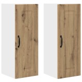 vidaXL Dulap de bucătărie cu depozitare Kalmar 2 pcs Stejar Artizanal 884673