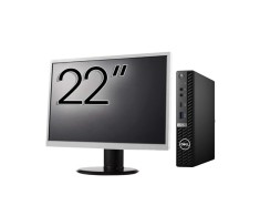 Pachet Calculator Second Hand DELL OptiPlex 7080 Mini PC, Intel Core i5-10500T 2.30 - 3.80GHz, 8GB DDR4, 256GB SSD + Monitor 22&amp;quot; NewTechnology Me