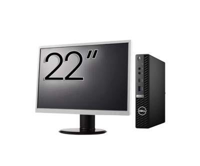 Pachet Calculator Second Hand DELL OptiPlex 7080 Mini PC, Intel Core i5-10500T 2.30 - 3.80GHz, 8GB DDR4, 256GB SSD + Monitor 22&amp;amp;quot; NewTechnology Me foto
