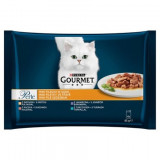 Cumpara ieftin Plic Gourment Perle 4 x 85 g, Curcan Ton Rata Miel, Purina