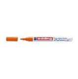 Marker cu vopsea Edding 751, corp metalic, varf 1 - 2 mm, portocaliu