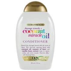 Balsam fortifiant pentru par deteriorat Coconut Miracle Oil, 385ml, OGX