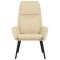 Scaun de relaxare, crem, material textil - 3