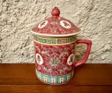 CANA CU CAPAC- PORTELAN PICTAT MANUAL- MADE IN CHINA H15,5CM