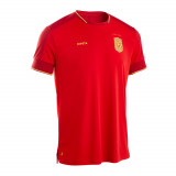 Tricou Fotbal FF500 Replică Spania 2024 Roșu Adulți, Kipsta