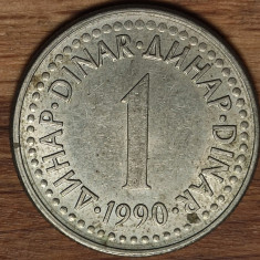 Iugoslavia - moneda de colectie istorica - 1 convertible dinar 1990 -impecabil !
