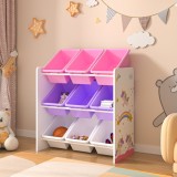 Raft copii Muxia 60x62x26,5cm motiv unicorn alb lila roz [en.casa] HausGarden Leisure