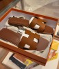 Papuci Hermes Oran Gold, 36, Maro