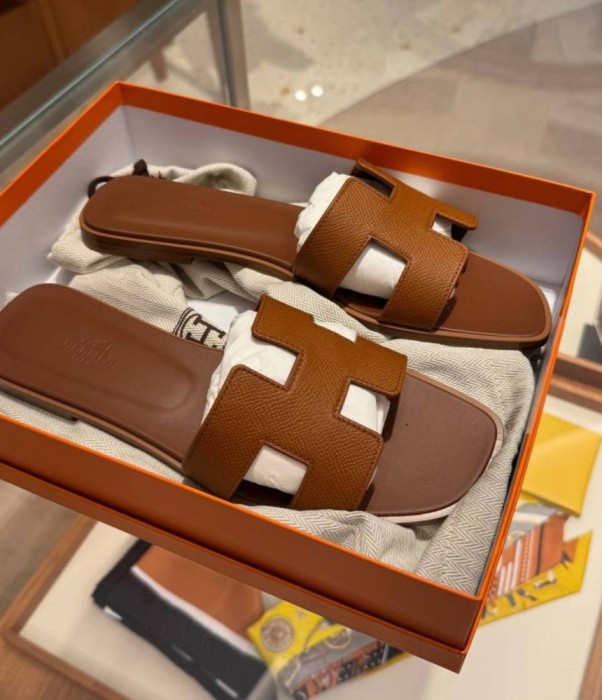 Papuci Hermes Oran Gold
