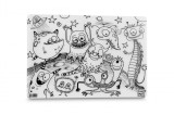 Plansa reutilizabila Funny Mat pentru colorat model Extraterestrii, 48x33.5 cm