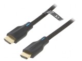 Cablu HDMI 2.1 Negru PVC Textilă Mufă Dublă