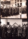 M1078N Ofițeri rom&acirc;ni depun jurăm&acirc;ntul, perioada domniei Regelui Mihai, lot de 2 poze
