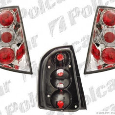 Set stopuri spate tuning lampa Skoda Fabia(6Y) Hatchback 04.2000-03.2007 BestAutoVest partea Dreapta+Stanga, transparent-silver, fara suport becuri K