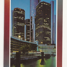 FA28-Carte Postala- SUA - Detroit, Renaissance center, circulata 1993