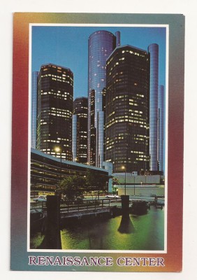 FA28-Carte Postala- SUA - Detroit, Renaissance center, circulata 1993 foto