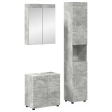 Cumpara ieftin Set de mobilier pentru baie TULUM 3 buc. Gri din beton