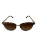 Ochelari de soare dama, Animal print, UV400, Metal, Maro, Oem