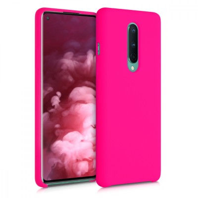 Husa pentru OnePlus 8, Silicon, Roz, 51867.77 foto