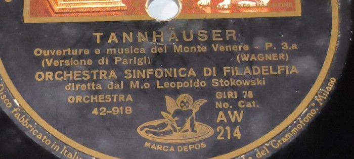 PLACA GRAMOFON / PATEFON. DISCO GRAMMOFONO TANNHAUSER - WAGNER.
