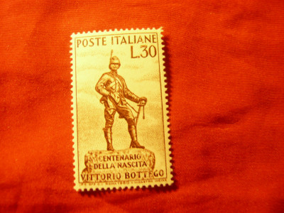 Serie Italia 1960 - 100 Ani Vittorio Botego - Statuie , 1 valoare foto