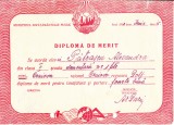 QW13 11 - 1952 - diploma - clasa 2 - Scoala elementara nr 1 fete - Craiova