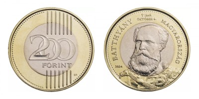 UNGARIA █ MONEDE COMEMORATIV █ 200 Forint █ 2024 █ BATTHY&amp;Aacute;NY LAJOS █ UNC foto