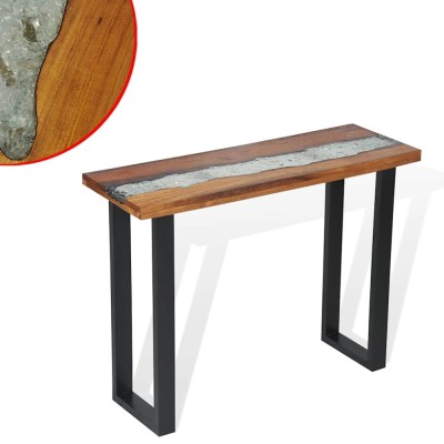 vidaXL Masă consolă Lemn de tec 100 x 35 x 75 cm foto