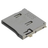 Conector pentru carduri microSD push-push SMT aurit