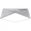 Lustră De Tavan Hexa Argint Pvc 3 Becuri Geometrică Modernă De Interior