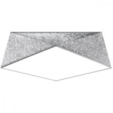 Lustră De Tavan Hexa Argint Pvc 3 Becuri Geometrică Modernă De Interior