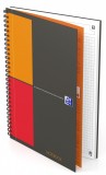 Caiet cu spirala B5, OXFORD Int. Notebook, 80 file-80g/mp, Scribzee, coperta