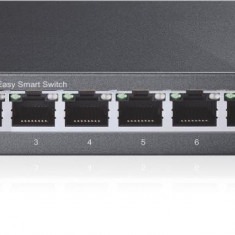 Switch tp-link tl-sg108e 8 porturi gigabit easy smart 16gbps capacity tag-based vlan qos igmp snooping