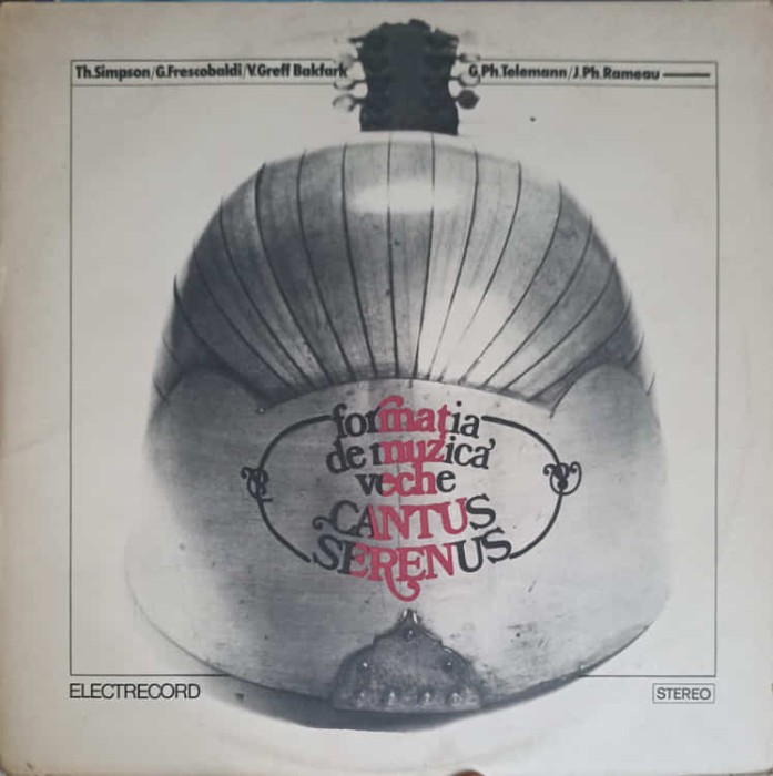 Disc vinil, LP. Formatia De Muzica Veche Cantus Serenus-Formatia De Muzica Veche Cantus Serenus-256612