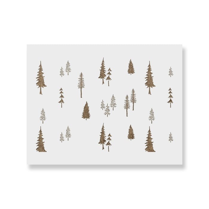 Sablon Perete vopsire, tencuiala 900x600x0.7mm Fir Tree Forest Refolosibil, model MXSP7052