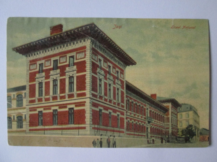 Carte postală Iași/Jași-Liceul Național circulată 1913