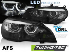 Faruri LED 3D compatibile cu BMW X5 E70 AFS (07-13) negru foto