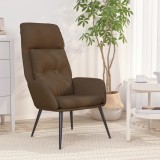 vidaXL Scaun de relaxare, maro, piele &icirc;ntoarsă artificială