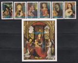 Ghana 1981 - Crăciun - Picturi de Murillo, Hans Memling, Cranach, s.a., Serie + Colita, MNH