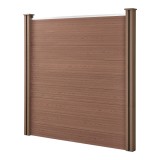 [neu.holz] Gard AAWP-99X3 Model 2, 183 x 187 cm, WPC lemn/plastic, maro HausGarden Leisure