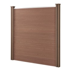 [neu.holz] Gard AAWP-99X3 Model 2, 183 x 187 cm, WPC lemn/plastic, maro HausGarden Leisure