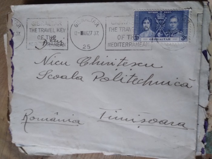 Plic circulat interbelic timbre Carol I ww1 Girbartar TIMISORA