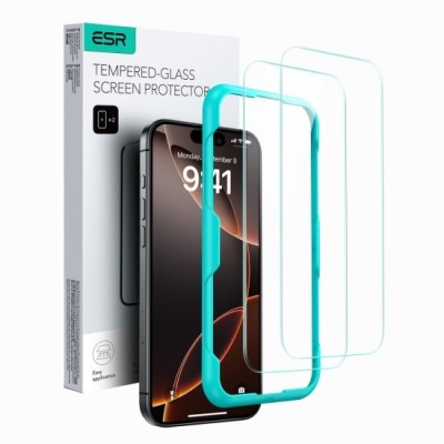 Folie pentru iPhone 16 Pro Max (set 2) - ESR Tempered Glass - Clear foto