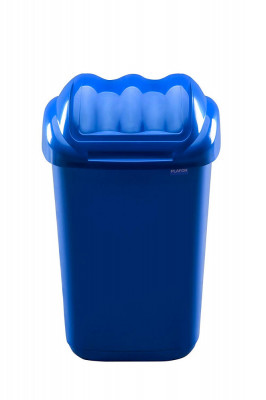 Cos Plastic Cu Capac Batant, Pentru Reciclare Selectiva, Capacitate 50l, Plafor Fala - Albastru foto