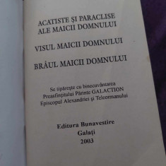 ACATISTE SI PARACLISE ALE MAICII DOMNULUI-2003-BRAUL SI VISUL MAICII DOMNULUI