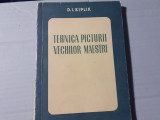TEHNICA PICTURII VECHILOR MAESTRI - D. I . KIPLIK, ESPLA 1952, 135 PAG